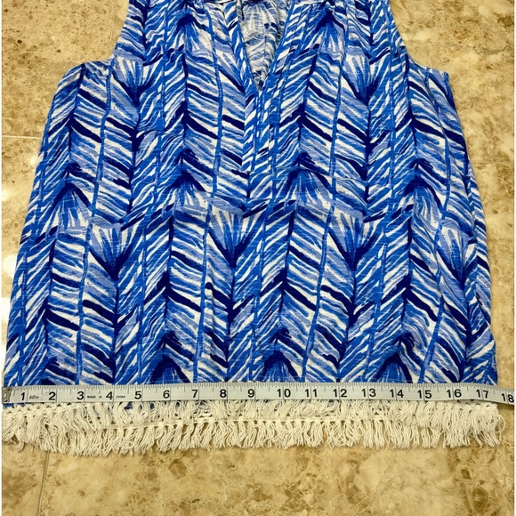 Lilly Pulitzer Kipper Tank Blouse. Lapis Blue . Size Extra Small - Picture 10 of 10